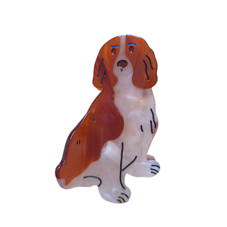 Cocker Spaniel Dog Hair ClipsSmall Claw Clips for GirlsAcetate Hair Clips for WomenS6