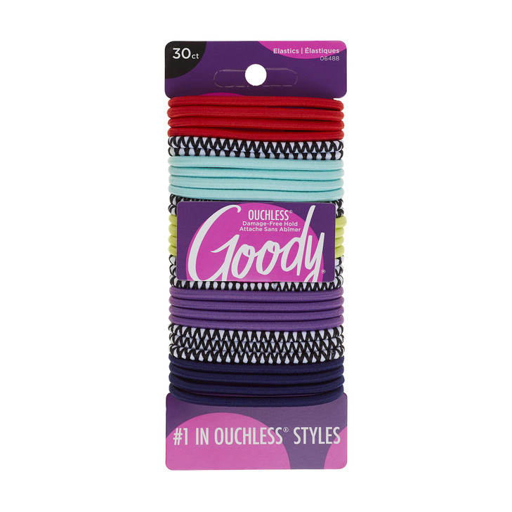 Goody Womens Ouchless Braided Elastics Neon Tribal 30 CT