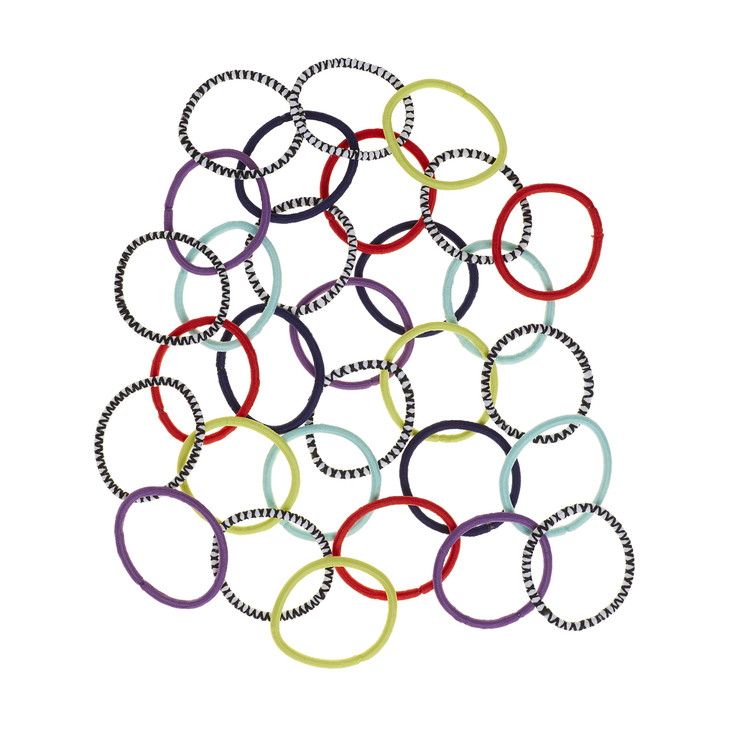 Goody Womens Ouchless Braided Elastics Neon Tribal 30 CT