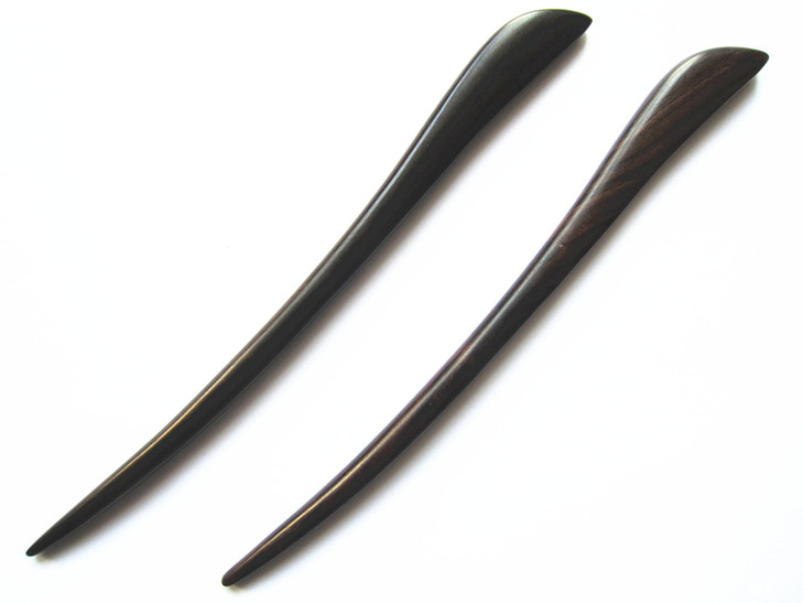 Myhsmooth Zzbsbt 2 Count Hair Sticks Natural Black Sandalwood Handmade Carved Hair Clip Shawl Hair Pins Pack of 2 Pcs
