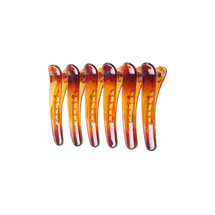 Fodattm 12PCS Professional Hairdressing Salon Duckbill Clip Plastic Non Slip Alligator Hairpin Simple Hairgrip Hair Clip