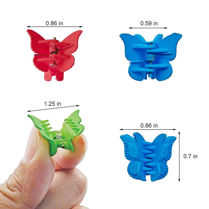 100 Pieces Assorted Color Butterfly Hair Clips Beautiful Mini Butterfly Hair Clips Hair Accessories for Women and Girls