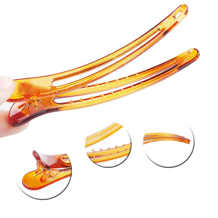 12PCS Plastic Duck Bill Teeth Hair Clips Non Slip band Clips Alligator Bows Hair Clips Professional Hairdressing Salon H