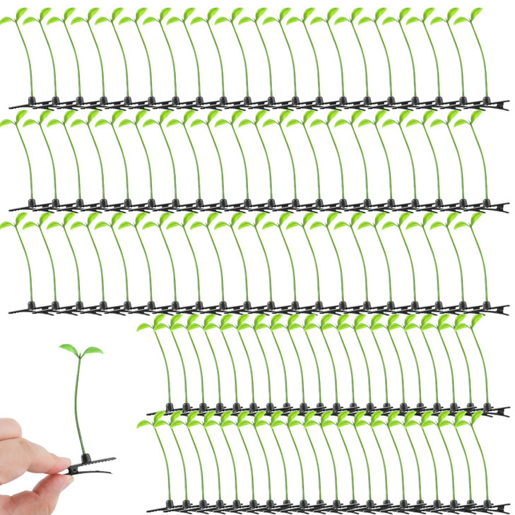 100pcs Bean Sprout Hair Clip Cute Plant Hair Clips Funny Sprout Hairpin Clips Grass Barrette Hair Accessories for Women
