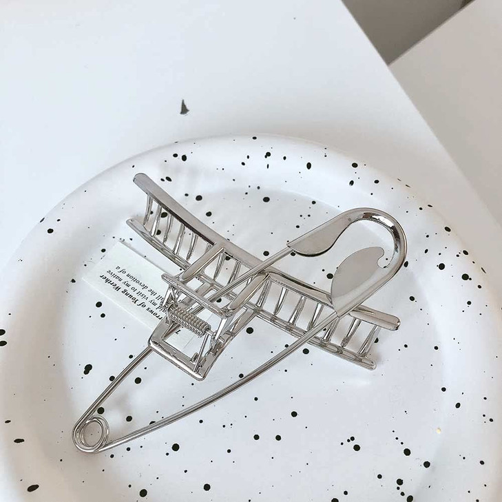 Metal Hair Claw Clips Extra Large Safety Pin Hair Jaw Clamps Non Slip Hair Barrette Hair Grip Hair Accessories for Women
