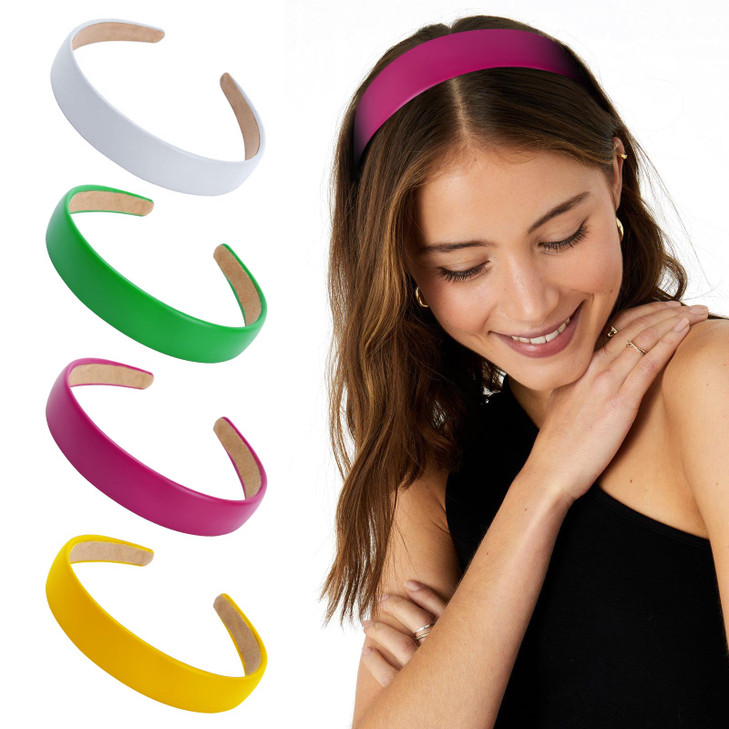 WOVOWOVO 1Inch Leather Headbands for Women Non Slip Soft PU Hair HeadBands Diademas Para Mujer De Moda Cute Beauty Fashi