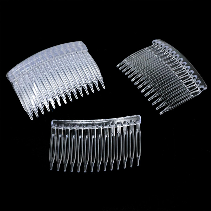 Honbay 50PCS 14 Teeth Plastic Hair Combs Hair Side Combs Hair Clip Combs Twist Combs Wedding Bridal Veil Combs Wig Combs