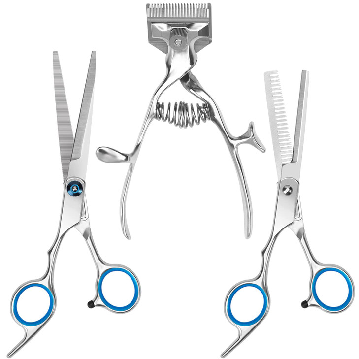 PIAOPIAONIU Manual Clippers Haircut Old Fashion Hand Hair Clipper With 2 Hair Cutting ScissorsPortable Hand Push Haircut