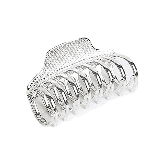 Suoirblss Women Lady Vintage Metal Claw Hair Clip Bath Shark Chuck Top Clip Hair Accessories for Thick Hair Silver