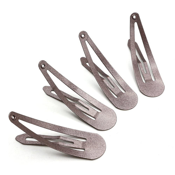 Dofash 5CM2IN Snap hair clips Metal Basic Grips Hair Accessories Girls 12PCS Brown