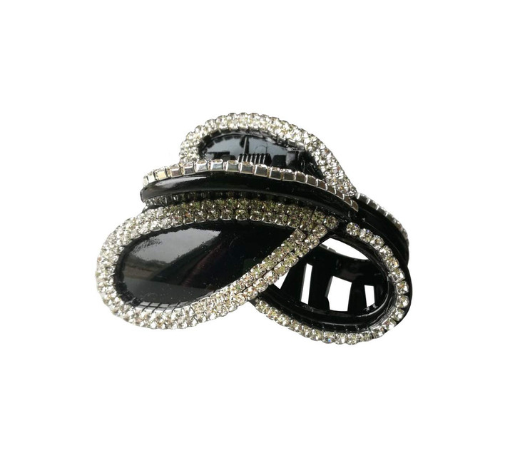 Women Simple Exquisite Acrylic Rhinestones Large Fancy Hair Claw Clip Elegant Butterfly Jaw Clips Hairpin for Thick Hair