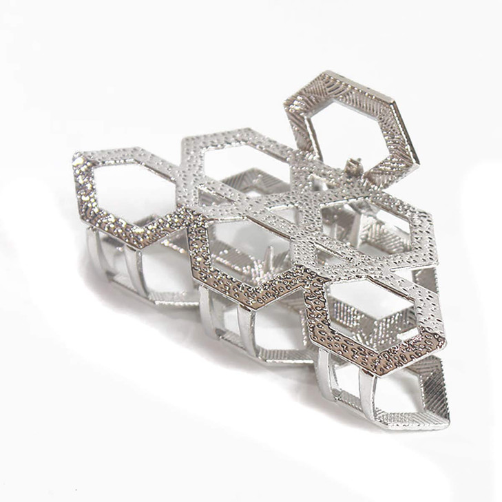 Women Vintage Metal Hair Jaw Clips Hair Clamp Hair Claw Hairpin Accessories White K
