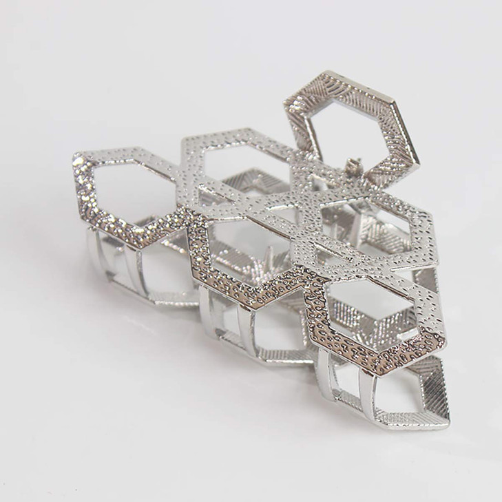 Women Vintage Metal Hair Jaw Clips Hair Clamp Hair Claw Hairpin Accessories White K