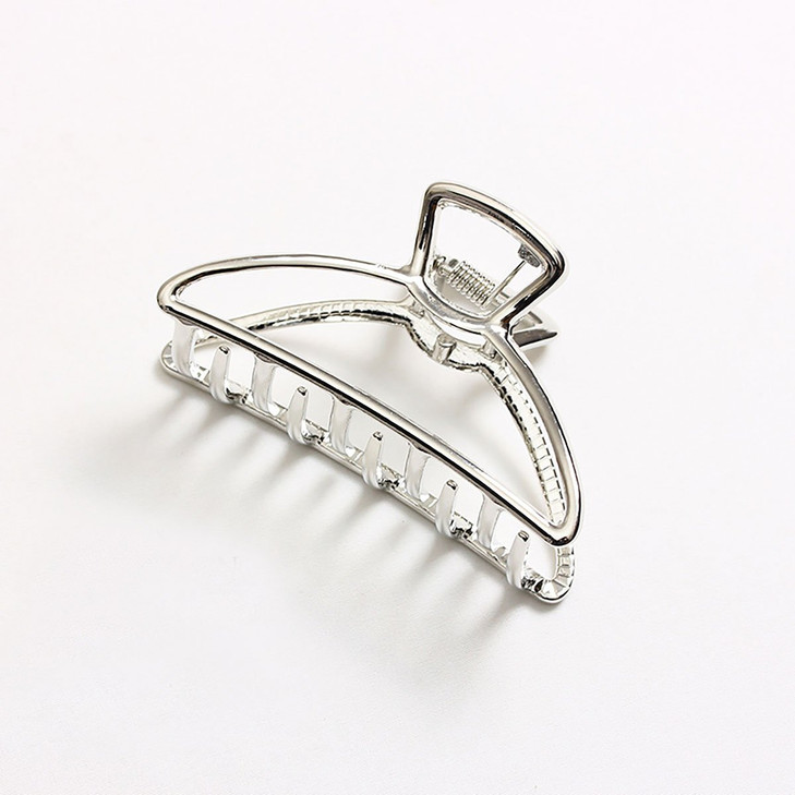 Vintage Metal Hair Claw Hair Jaw Clips Hair Clamp Accessories for Girls Women Triangle Silver