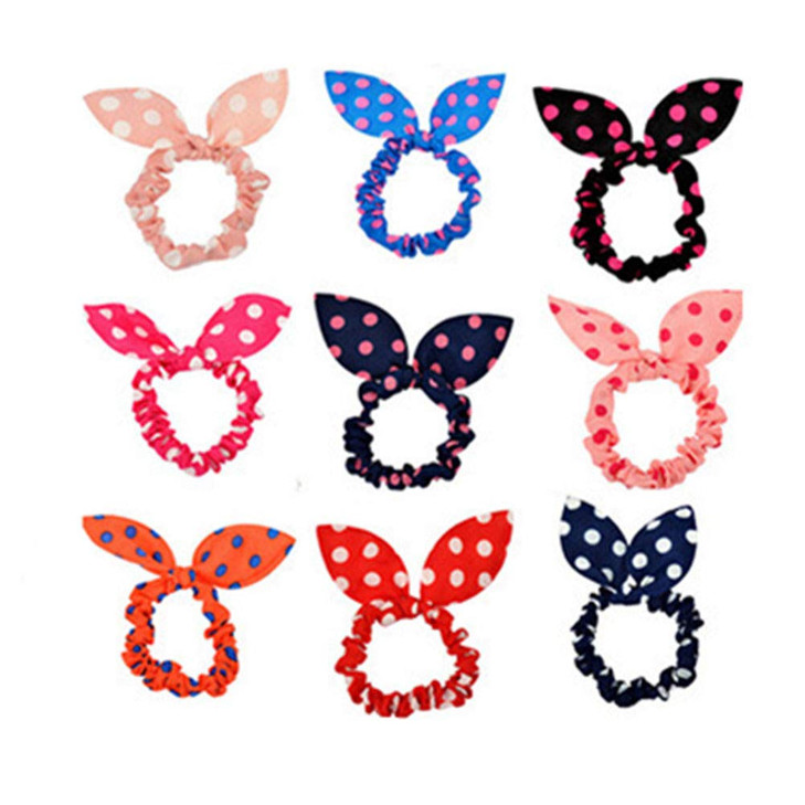LOVEF 20 PCS Girls Rabbit Ear Hair Tie Bands Ropes Ponytail Holder 20PCS Rabbit Ear