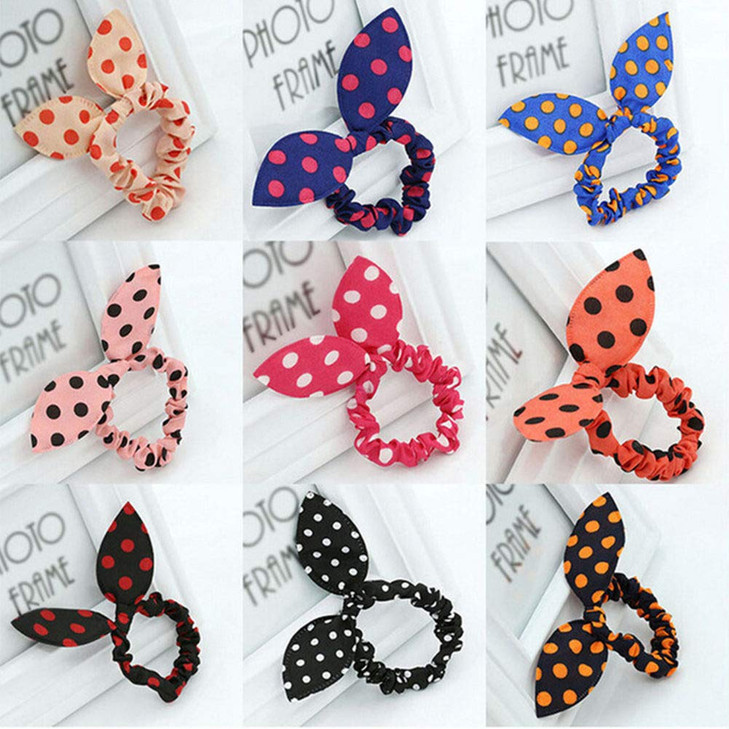 LOVEF 20 PCS Girls Rabbit Ear Hair Tie Bands Ropes Ponytail Holder 20PCS Rabbit Ear