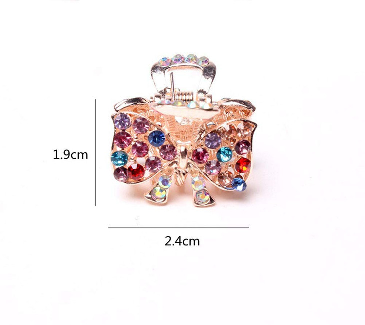 6PCS Fashion Crystal Metal Jaw Claw Hair Clip Vintage Small Rhinestone Hair Claws Hairpins Hair Claw Barrettes for Women