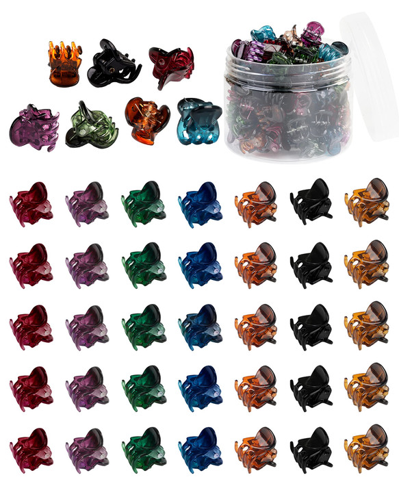 Mini Hair Clips 72 Pcs for Women and Girls Plastic Small Claw Hair Clips with 3 Colors Tiny