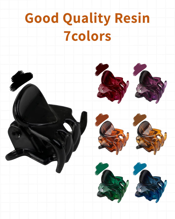 Mini Hair Clips 72 Pcs for Women and Girls Plastic Small Claw Hair Clips with 3 Colors Tiny