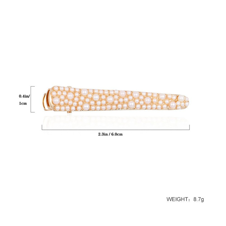 Yusier 8pcs Pearl Rhinestone Alligator Hair Clips Nonslip Duckbill Hair Clips for Women Girls Hair Styling Tools Accesso