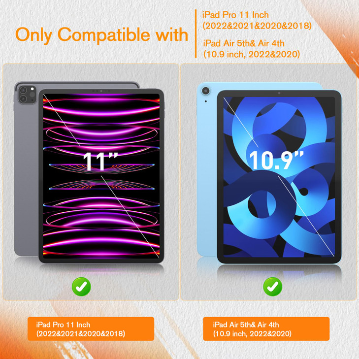 KCT 2 Pack Paperfeel Screen Protector Compatible with iPad Pro 11 Inch (2022&2021&2020&2018) / iPad Air 5th&4th (10.9 inch, 2022&2020) Matte for Draw