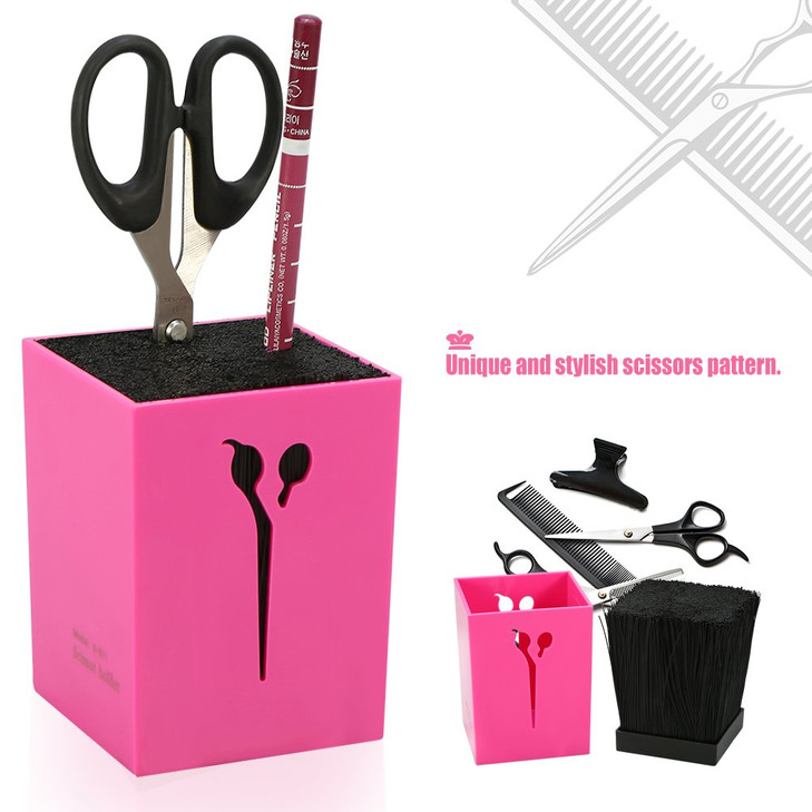 Chazcool Shear Holder Salon Scissors Holder Rack Hairdressing Combs Clips Organizer Rack for Hair StylistRoseo