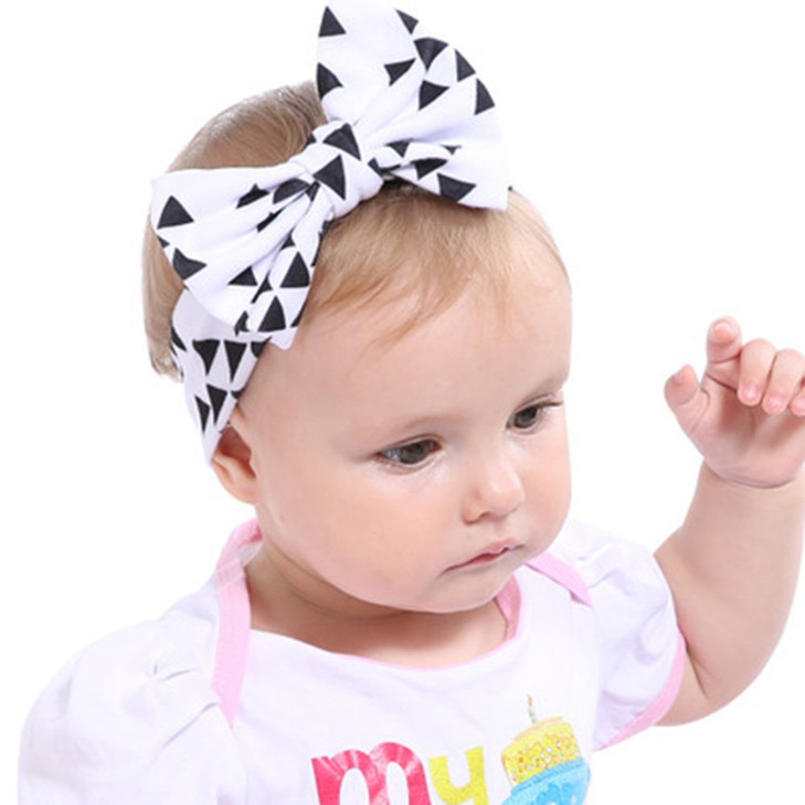 ZOONAI Baby Girls Toddler Bowknot Headband Infant Rabbit Ear Hair Band Headdress Red Plaid