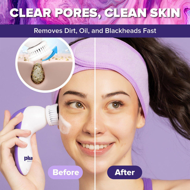 Face Scrubber Electric Facial Cleansing Brush Rechargeable, Rotating Scrubber Face Pore Cleansing Brushes for Radiant Skin, Electric Cleanser for Por online at globaldelivered