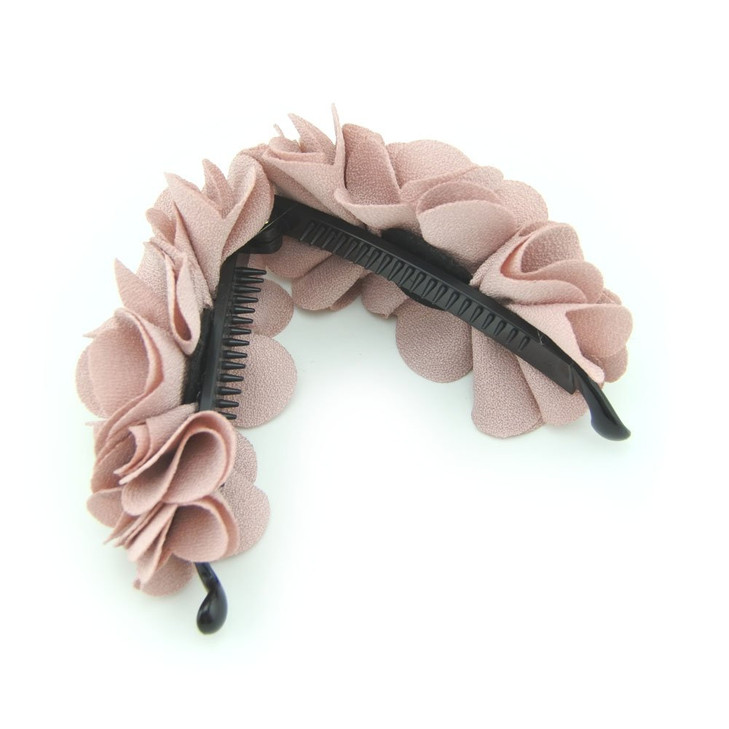Meilliwish Flowers Rose Hair Clip Ponytail Holder 1 PCSH41Pink