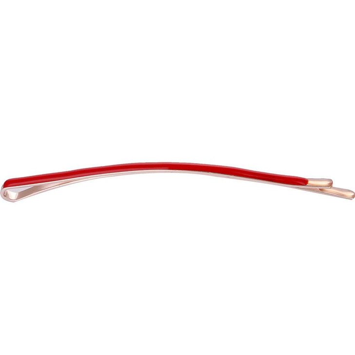 10Pcs Curved Jumbo Bobby Pins Long Metal Hair Clips for Women Teen Girls Hair Decorative Red