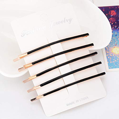 10Pcs Curved Jumbo Bobby Pins Long Metal Hair Clips for Women Teen Girls Hair Decorative Black