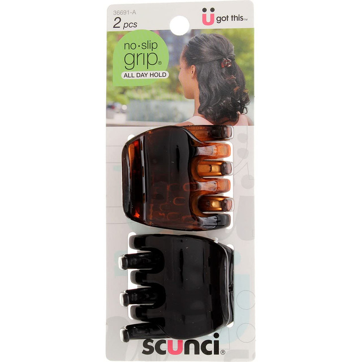 Scunci No Slip Chunky Jaw Clip 2 ea Pack of 3