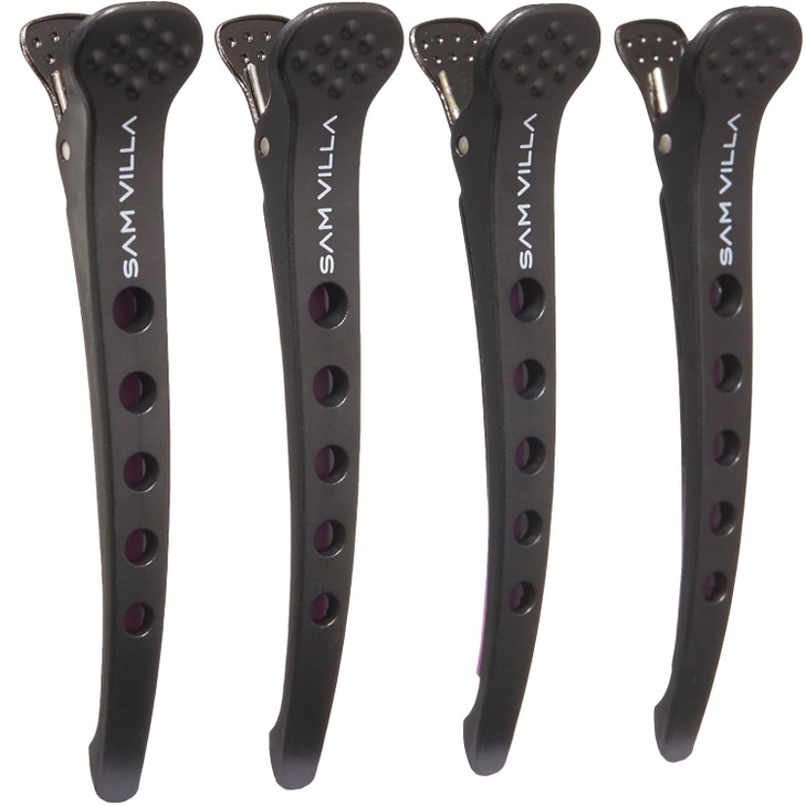 Sam Villa NoSlip Maximum Grip Large Hair Clips For Styling Sectioning Dry Hair Set of 4