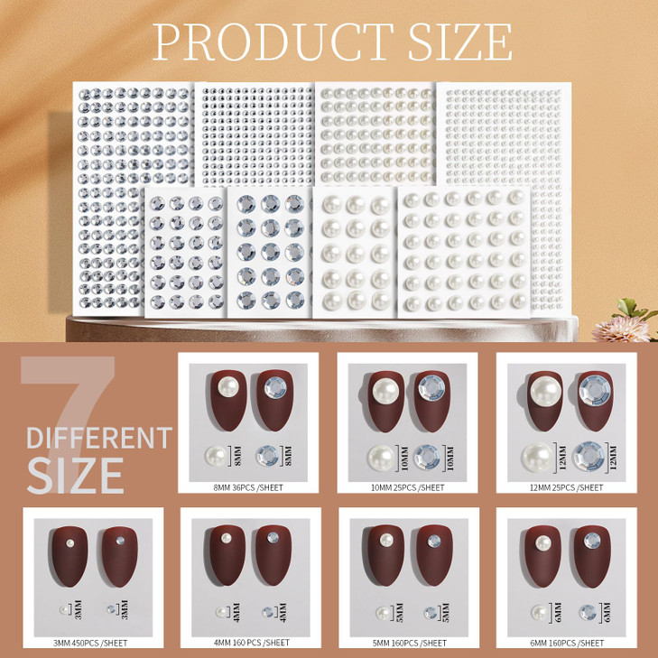 Teenitor Hair Gems and Face Gems 2032 PCS SelfAdhesive Face Gems Hair Gems Face Jewels Face Gems Stick On Pearls for Cra
