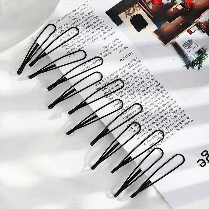 12Pcs Black Vintage Hair Pins Mini Black Bobby Pins Fashion BB Clip Invisible Bangs Clip Small Bobby Pins for Women and