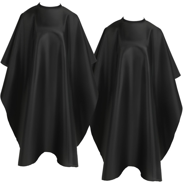 FEBSNOW 2Pcs Barber Cape for AdultsProfessional Hair Cutting Cape with Closure Snap Waterproof Salon Capes