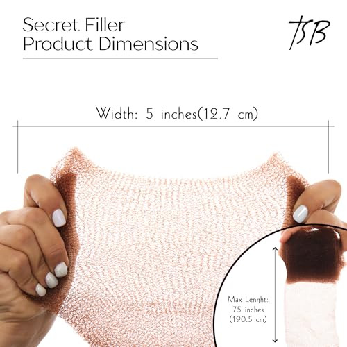 TSB Hair Filler Brown 1 Pack Patent Pending Hair Filler Ultimate Hair Bun Maker Volume Hair Bumps Tool Perfect for Bride