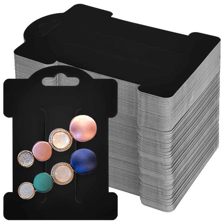 Mototo 200 PCS Hair Clip Bow Display Cards Hair Barrettes Jewelry Display Holder Rectangle Paper Cardboard for Hair Acce