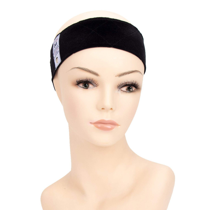 GEX Beauty Flexible Velvet Wig Grip Wig Band Scarf Head Hair Band Adjustable FasternDeep Black