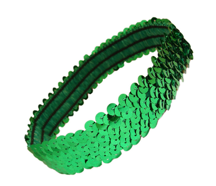 Kenz Laurenz Sequin Headbands Elastic Stretchy Headband for Girls Kids Women Flapper Roaring 20s Great Gatsby 1920s Hair