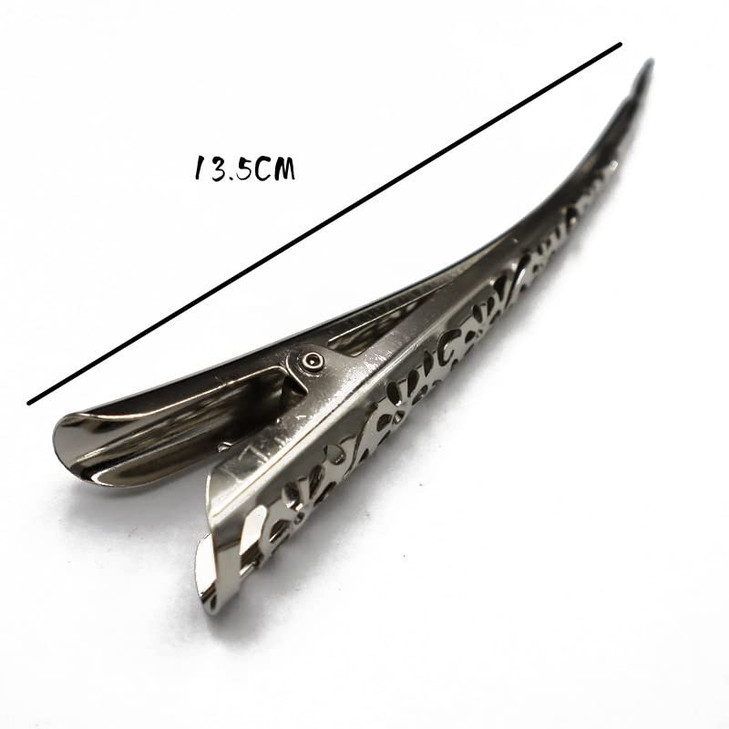 4 Pack Strong Hollow Bite force Alligator Metal Hair Clips 53 Large Duckbill Clips Hair Barrettes with Teeth Hair Pins H