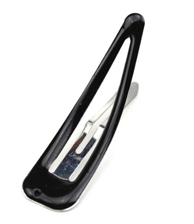 40Pcs Women Large Black BB Clip Scrub Side Clip Plastic Coated Metal Hair Clips About 67CM 26