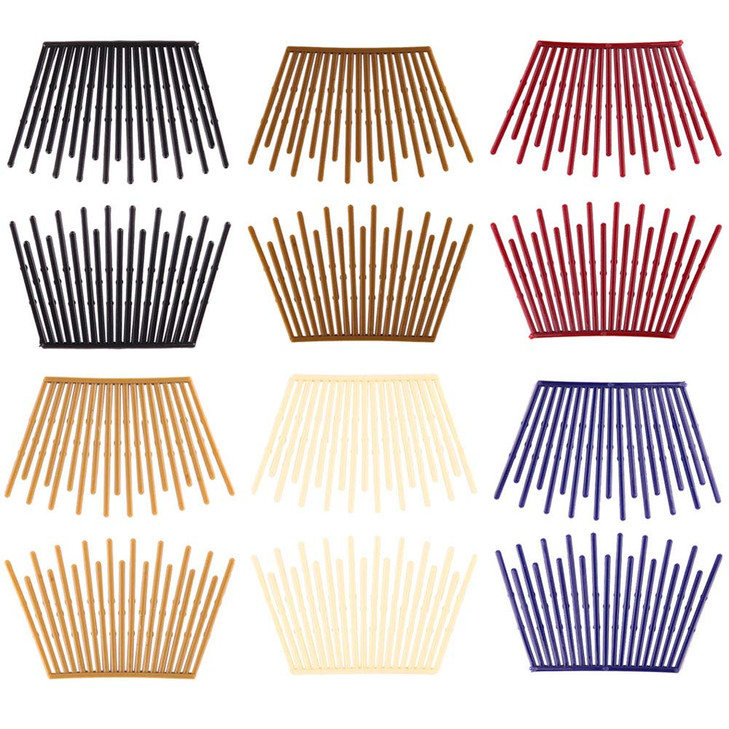 6 Pairs Interlocking Hair Combs Double Side Comb Hair Jaw Clamps Hair Clips Ponytail Holder Hair Styling Accessories for