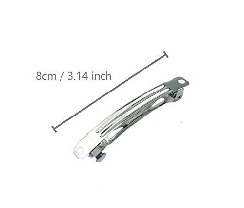 Hair Clip 15pcs French Style Barrette Hair Clip for DIY Craft Bows 80mm