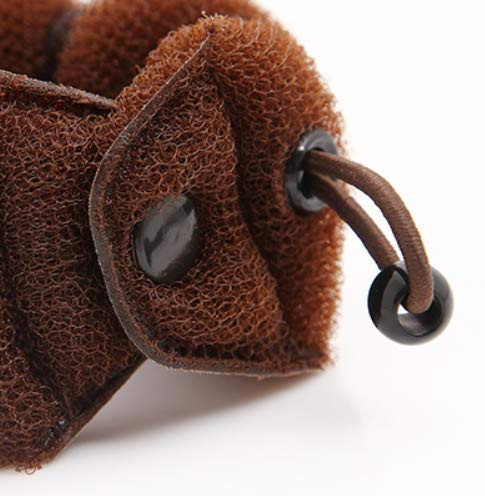 DNHCLL Set of 2 Brown Magic Hair Styling Styler Hot Hair Donut Bun Ring Styler Maker for Women Lady Girls 1 large1 small