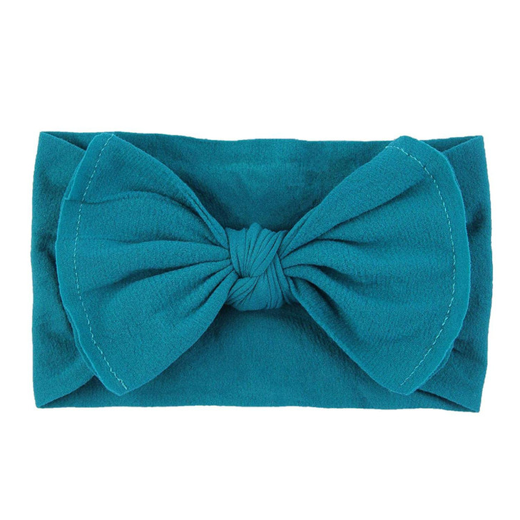 QandSweet Baby Nylon Headbands Newborn Bows Soft Head Wraps for Infant Toddler Girls 12Pack