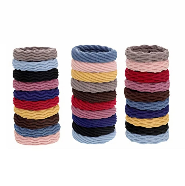 Wetopkim 30 Pcs Hair Ties NonSlip and Seamless Hair Bands for Thick Heavy and Curly Hair Lightweight Highly Elastic and