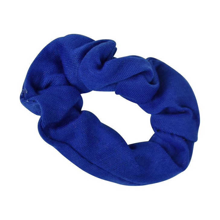 Small Scrunchies Cotton Hair Bobble Set of 3 Royal Blue