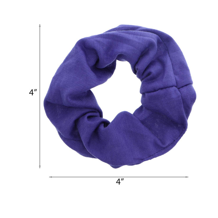 Wide Cotton Scrunchies Set of 2Purple Light Blue