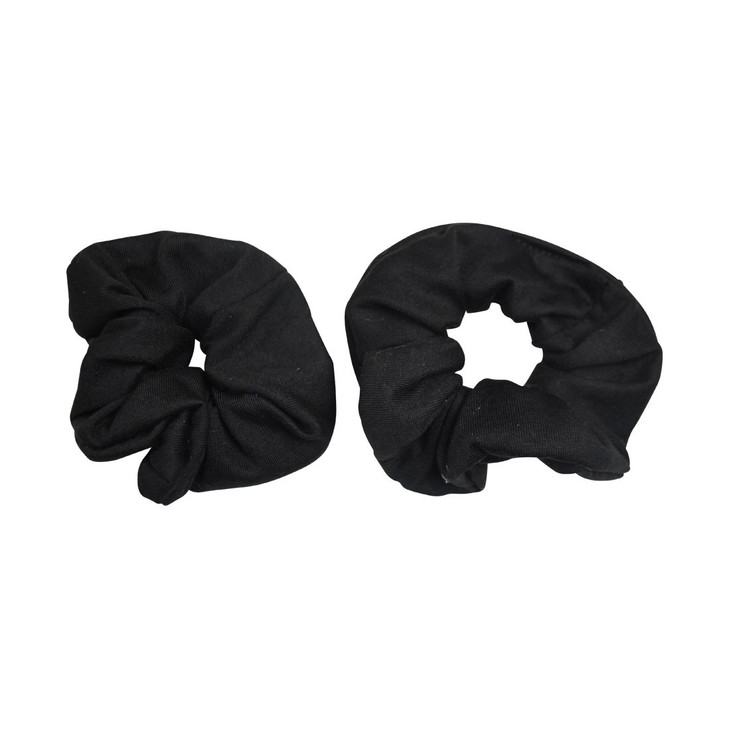 Set of 2 Large Solid Scrunchies Black